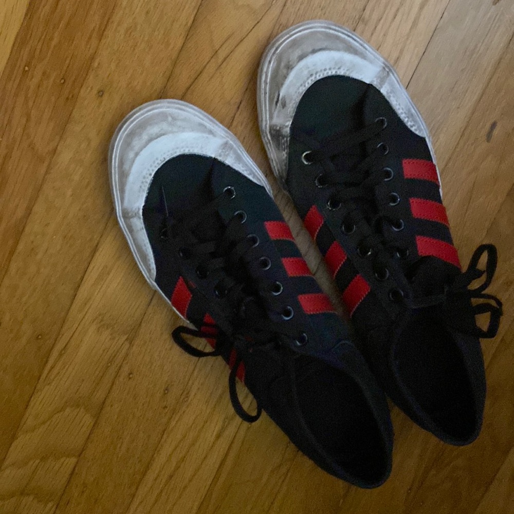 Adidas matchcourt size 10 red white and black